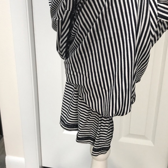 BANANA REPUBLIC  Navy White Striped Modal Blend Pullover Dress Sz M - Picture 7 of 8